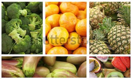 Früchte Gemüse Vielfalt Wahl Collage Obst Stock foto © kentoh