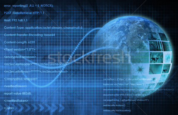 Internet cod tehnologie lume abstract date Imagine de stoc © kentoh