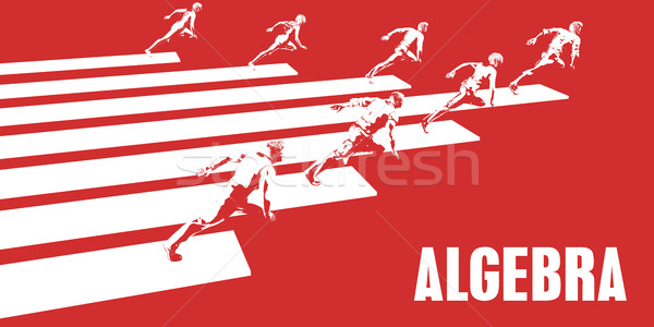 Algebra üzletemberek fut út üzlet nők Stock fotó © kentoh
