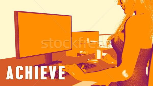 Achieve Concept Course Stock photo © kentoh