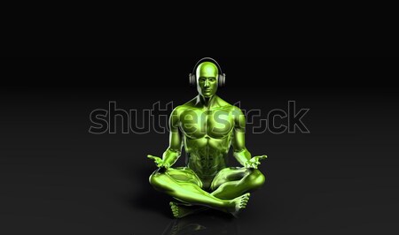 Zen Music Man With Headphone Stock photo © kentoh