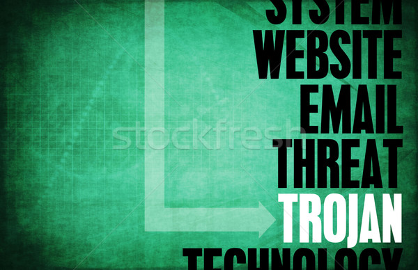 Trojaans paard computer veiligheid bedreiging bescherming Stockfoto © kentoh