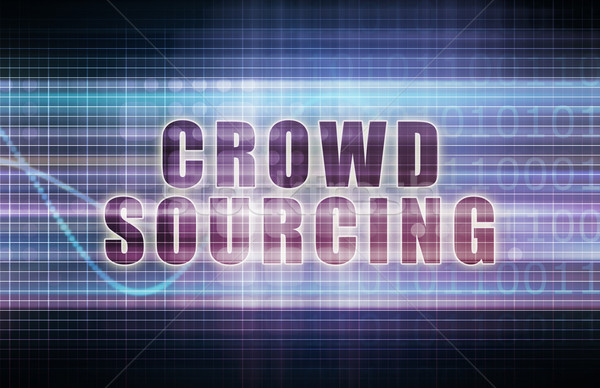 Crowdsourcing tech business grafico arte abstract Foto d'archivio © kentoh