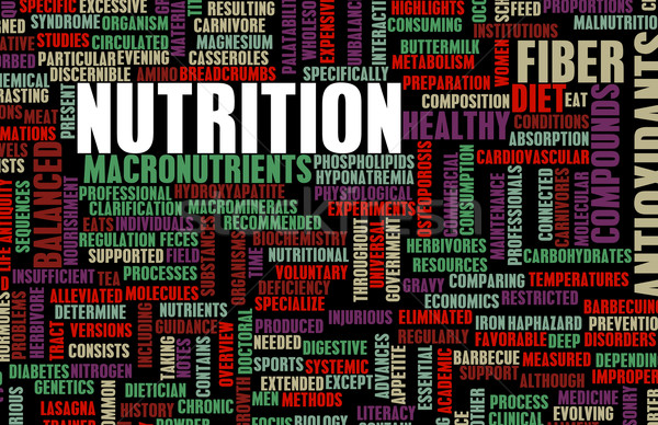 Nutrizione abstract word cloud arte sfondo scienza Foto d'archivio © kentoh