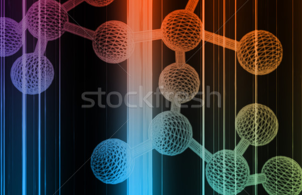 DNS sejt drótváz háló művészet oktatás Stock fotó © kentoh