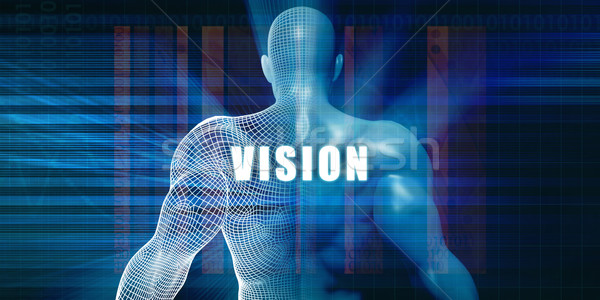 Vision futuristisch abstrakten Business Technologie Stock foto © kentoh