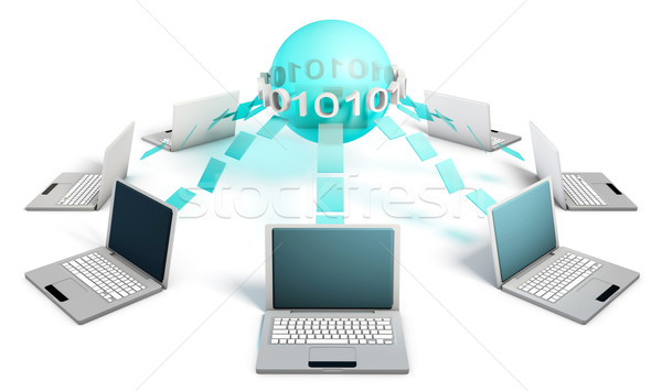 Internet global Computer Welt Hintergrund Monitor Stock foto © kentoh