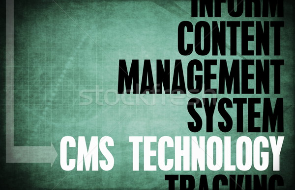 Stockfoto: Cms · technologie · kern · principes · business · retro