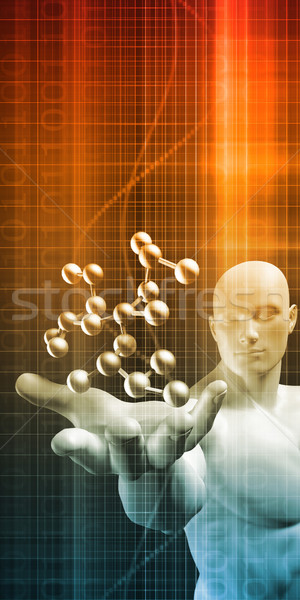 Farmaceutische industrie biochemie technologie gezondheid achtergrond geneeskunde Stockfoto © kentoh