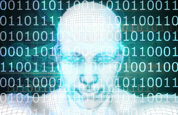 Mesterséges intelligencia szoftver logika férfi tudomány agy Stock fotó © kentoh