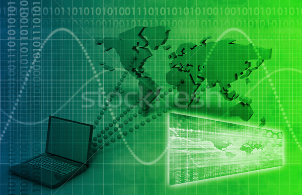 Wereldwijd computer connectiviteit mobiliteit netwerk conferentie Stockfoto © kentoh