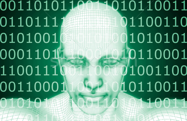Inteligenta artificiala software-ul logica ştiinţă creier comunicare Imagine de stoc © kentoh