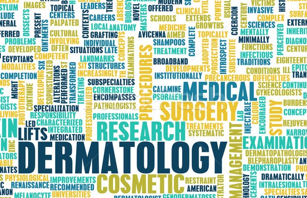 Dermatologie medizinischen Studie Haut abstrakten Nagel Stock foto © kentoh