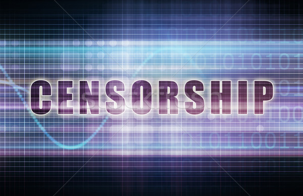 Censura tech business grafico arte tecnologia Foto d'archivio © kentoh