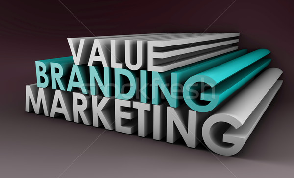 Marca marketing produto 3D formato fundo Foto stock © kentoh