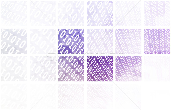 Binair gegevens stream pijlen digitale abstract Stockfoto © kentoh