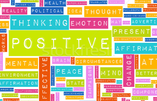 Denken positive Haltung abstrakten Hintergrund Rahmen Stock foto © kentoh
