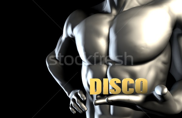 Disco muzyki człowiek usługi złota Zdjęcia stock © kentoh