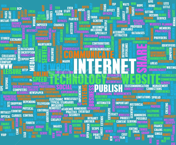 Internet Word Cloud Stock photo © kentoh