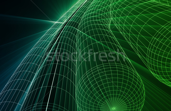 抽象的な 未来的な 技術 回路 デザイン ネットワーク ストックフォト © kentoh