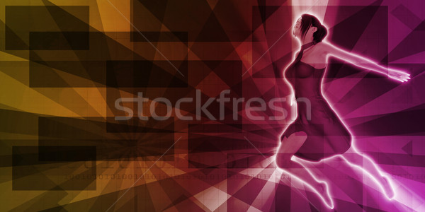 Colorful 3D Female Model Stock photo © kentoh