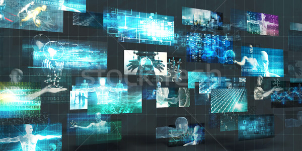Digitalen Marketing Plattform wirksam Technologie Förderung Stock foto © kentoh