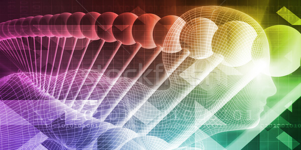 Biotechnologia sztuki ludzi ciało genetyczny technologii Zdjęcia stock © kentoh