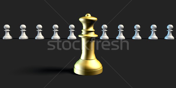 Skuteczny liderem zarządzania działalności szachy strategii Zdjęcia stock © kentoh