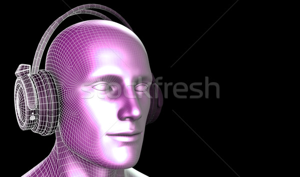 Kreatív zene álom technológia oktatás fejhallgató Stock fotó © kentoh