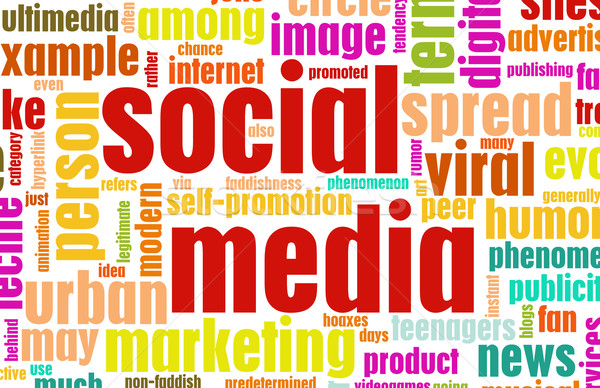 Social media internet achtergrond nieuws web communicatie Stockfoto © kentoh