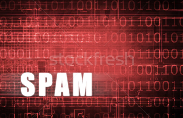 Spam digitális bináris figyelmeztetés absztrakt hálózat Stock fotó © kentoh