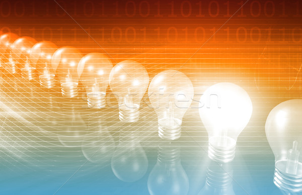 Inovação negócio lâmpada idéia luz sucesso Foto stock © kentoh