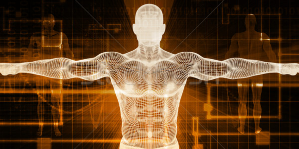 Medizinischen scannen Körper abstrakten Hintergrund Medizin Stock foto © kentoh