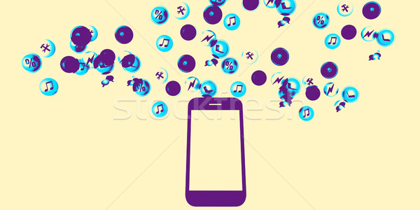 Smartphone Content Distribution Stock photo © kentoh