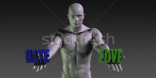 Hass vs Liebe Auswahl zwei Stock foto © kentoh