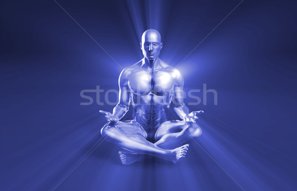 Geestelijkheid verlichting stralen licht achtergrond mannen Stockfoto © kentoh