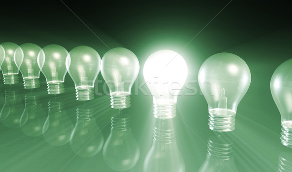 Innovation besondere Glühlampe abstrakten Corporate Strom Stock foto © kentoh