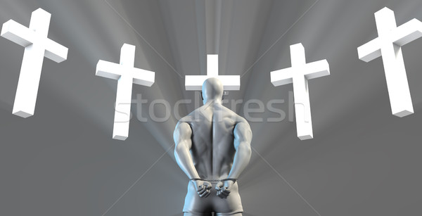 Religijnych reforma więzienia Christian wiary przemysłu Zdjęcia stock © kentoh
