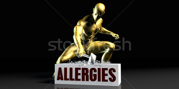 アレルギー 金属 黒 ハンマー プレゼンテーション ストックフォト © kentoh