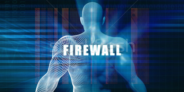 Stock foto: Firewall · futuristisch · abstrakten · Technologie