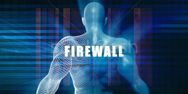 Firewall futuristic abstract tehnologie Imagine de stoc © kentoh