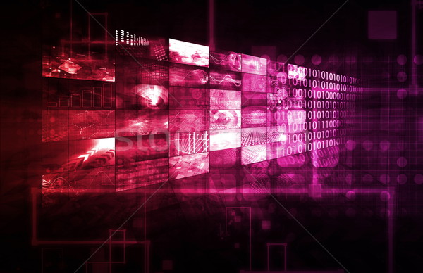 Kreatív média digitális tartalom hálózat internet Stock fotó © kentoh