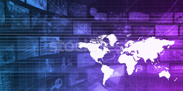 Stock fotó: Nemzetközi · logisztika · ellátás · lánc · számítógép · megbeszélés