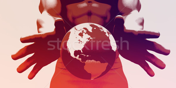 Globale toegang dienst technologie oplossingen aarde Stockfoto © kentoh