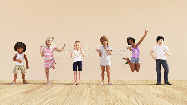 Happy Children Stock photo © kentoh
