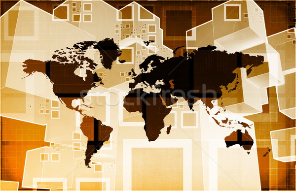 [[stock_photo]]: Commerce · mondial · logistique · logiciels · soutien · art · réseau
