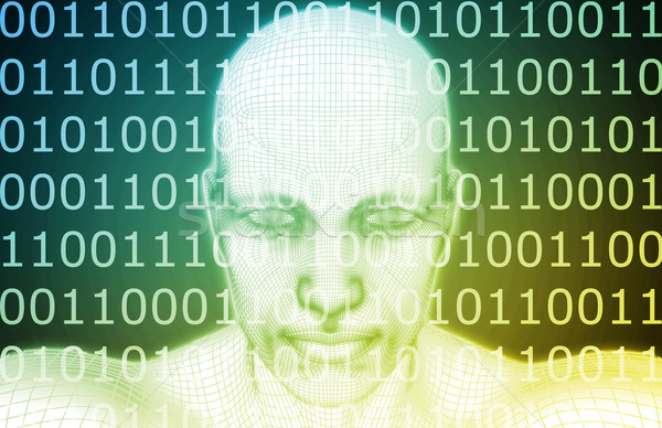 Künstliche Intelligenz Software Logik Mann Kommunikation Kopf Stock foto © kentoh