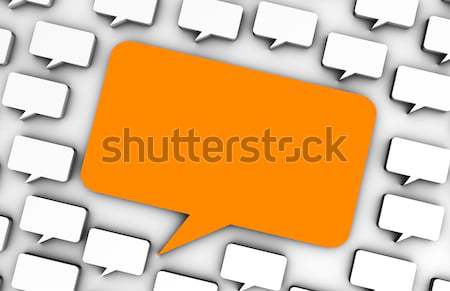 [[stock_photo]]: Ligne · publicité · médias · sociaux · chat · bulles · internet