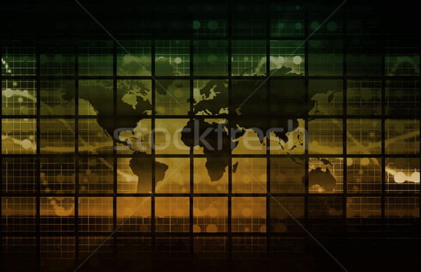 Futuristische technologie internet abstract wereld achtergrond Stockfoto © kentoh