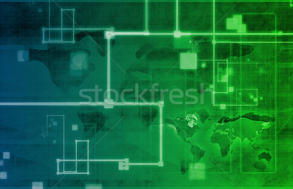 Wissenschaft Technologie Daten abstrakten Kunst Business Stock foto © kentoh